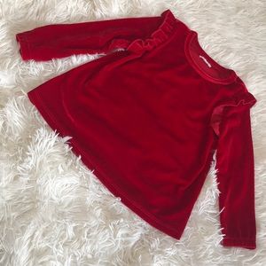Girls red long sleeve shirt(18m)